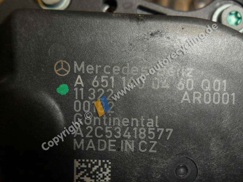 Mercedes-Benz E-Klasse (S212) E200 CDI BJ2011 Abgasrueckführung Ventil 6511400460 A6511400460